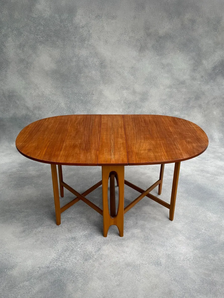 Mid-Century Drop Leaf Dining Table - Image 1