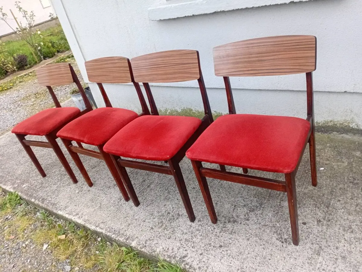 mid century teak dining chairs - Image 1