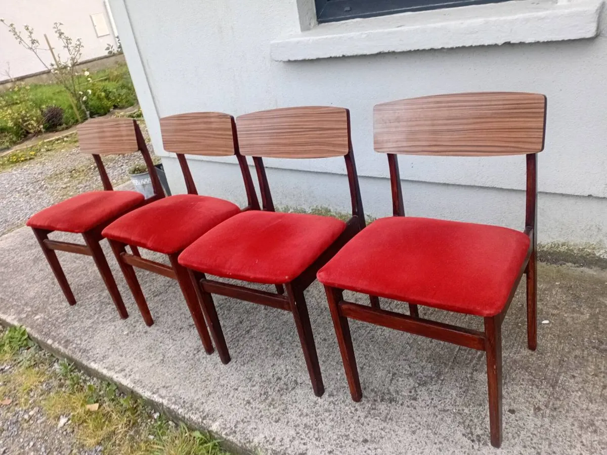 mid century teak dining chairs - Image 2
