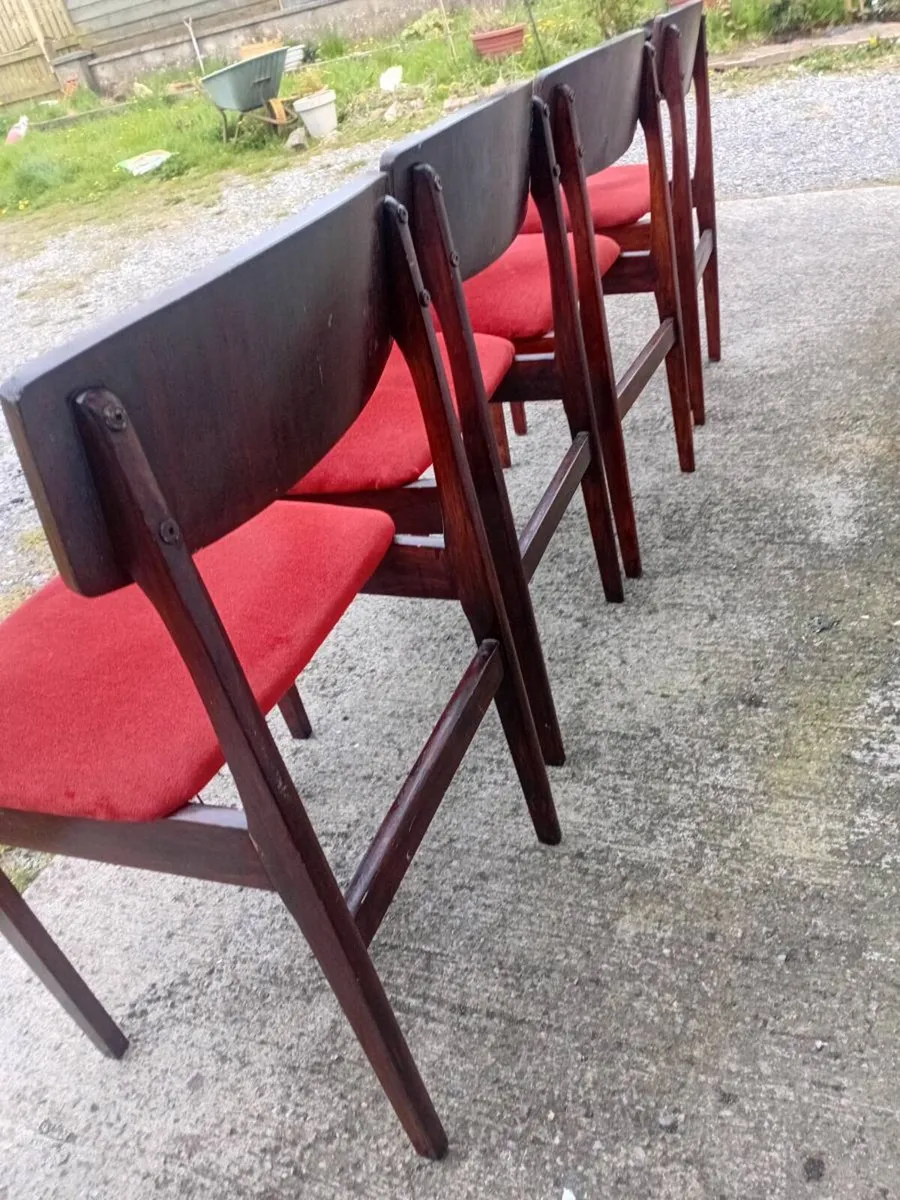 mid century teak dining chairs - Image 3