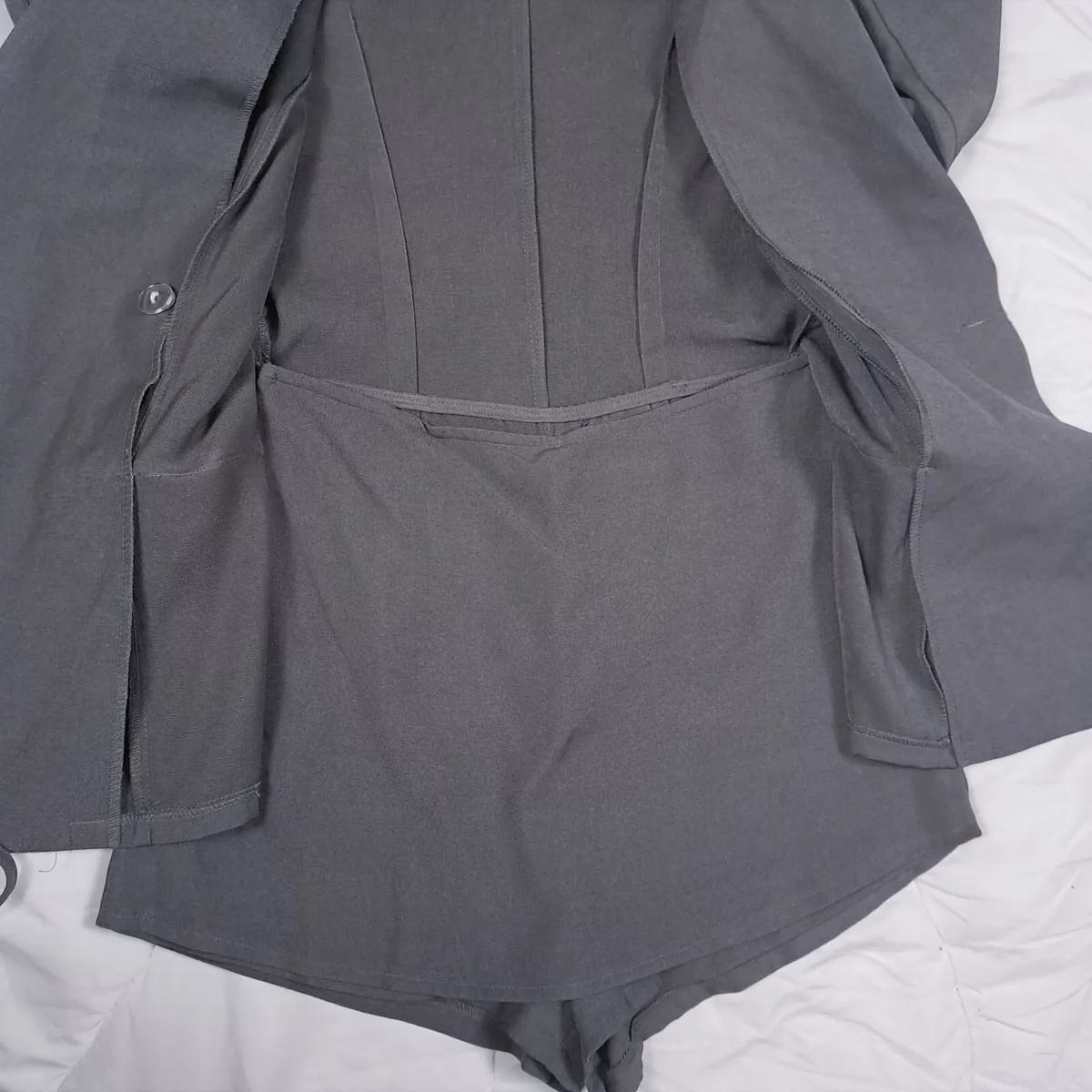 PLT Grey Blazer Wrap Tie Romper Playsuit 8UK/36EU - Image 3