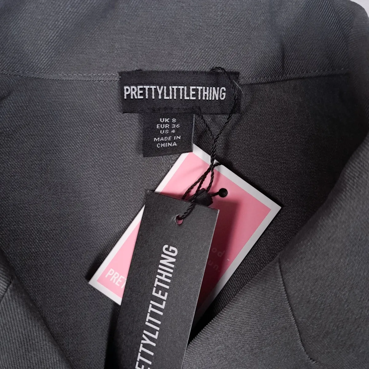 PLT Grey Blazer Wrap Tie Romper Playsuit 8UK/36EU - Image 2