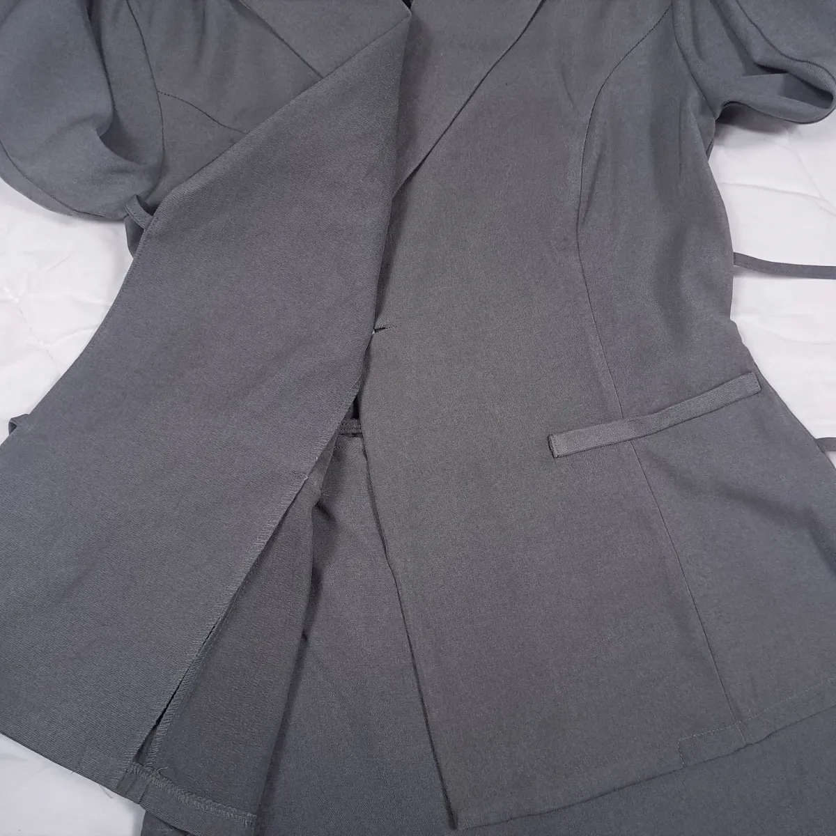 PLT Grey Blazer Wrap Tie Romper Playsuit 8UK/36EU - Image 4