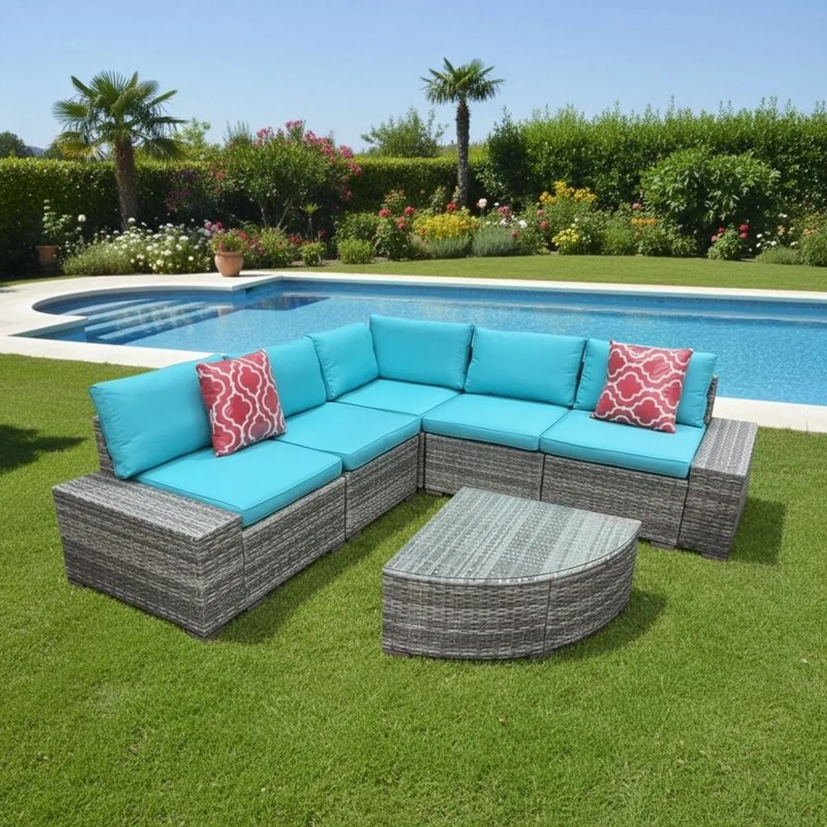 Victoria Large Corner Garden Lounge Set 220x220cm - Image 2