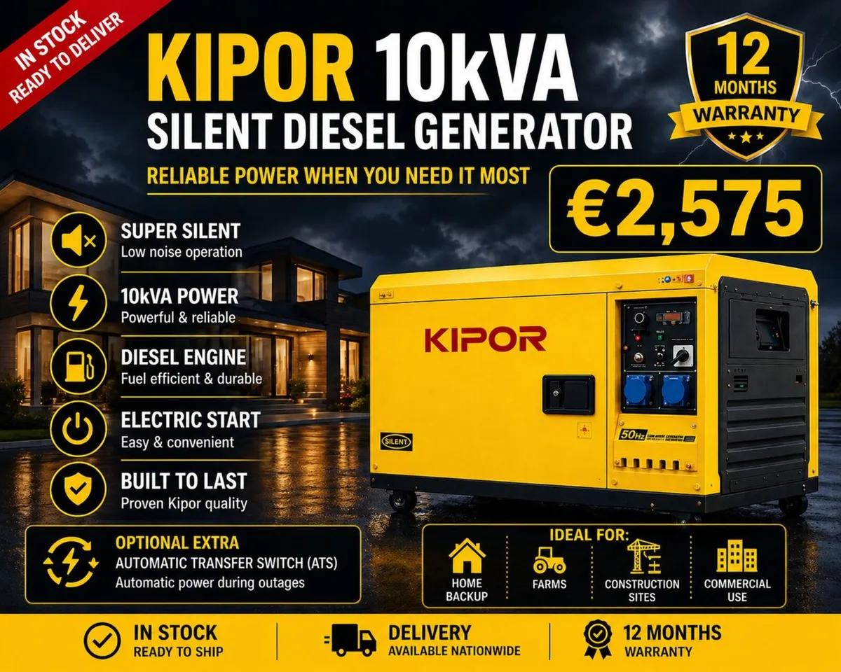 Kipor 10kVA Silent Diesel Generator – In Stock - Image 1