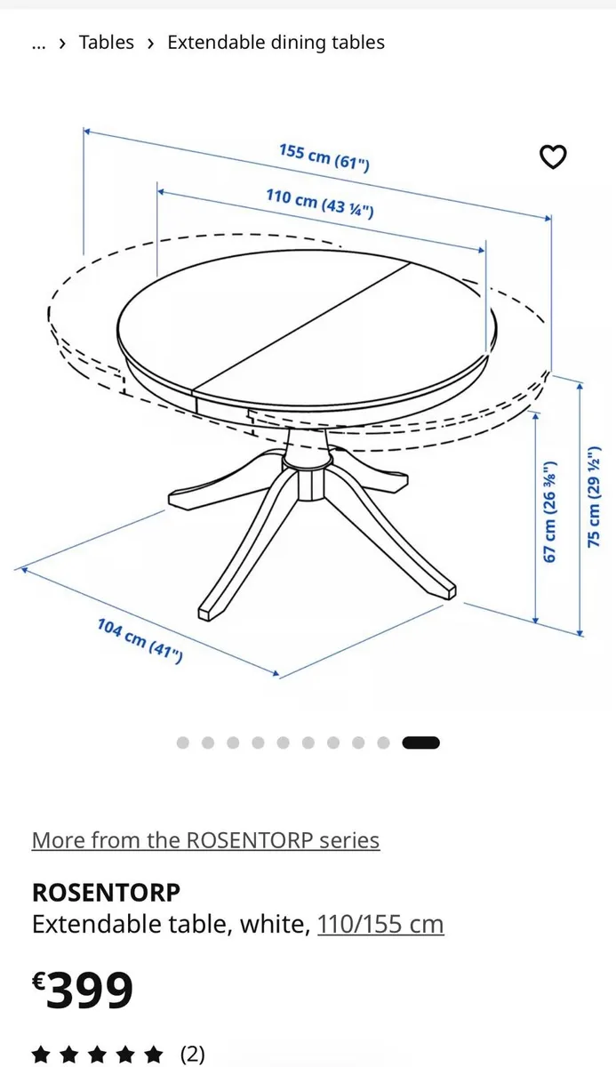Kitchen table & 6 chairs - Image 3