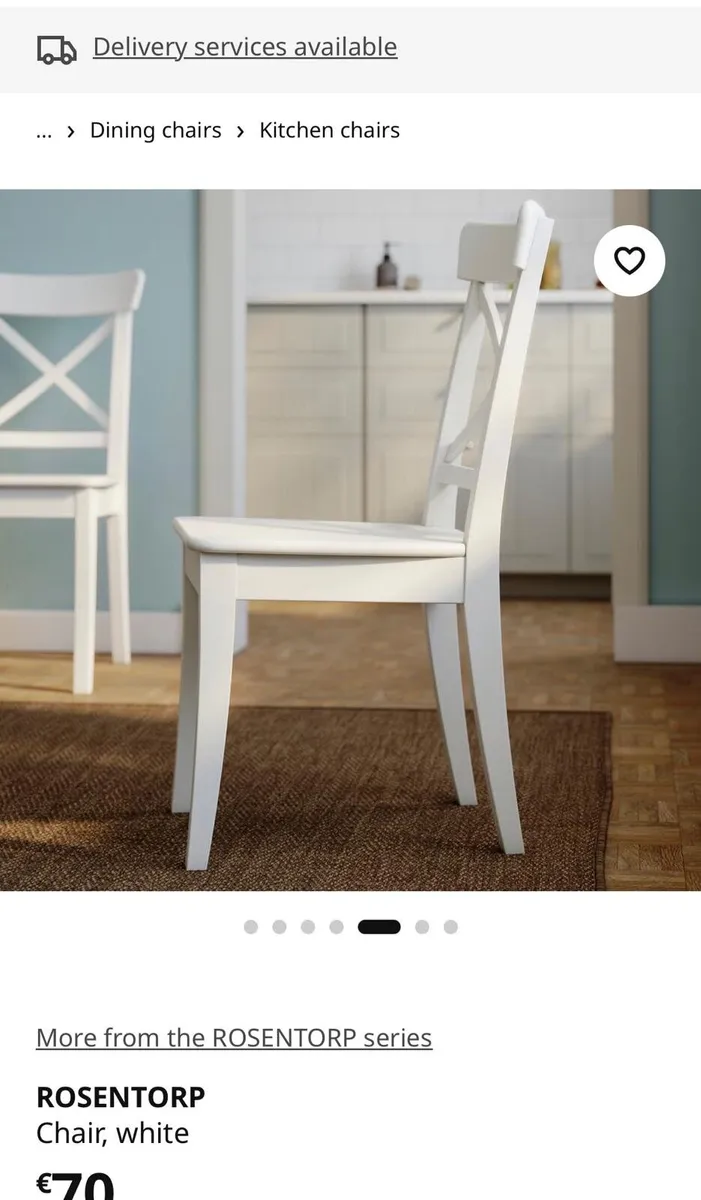 Kitchen table & 6 chairs - Image 4