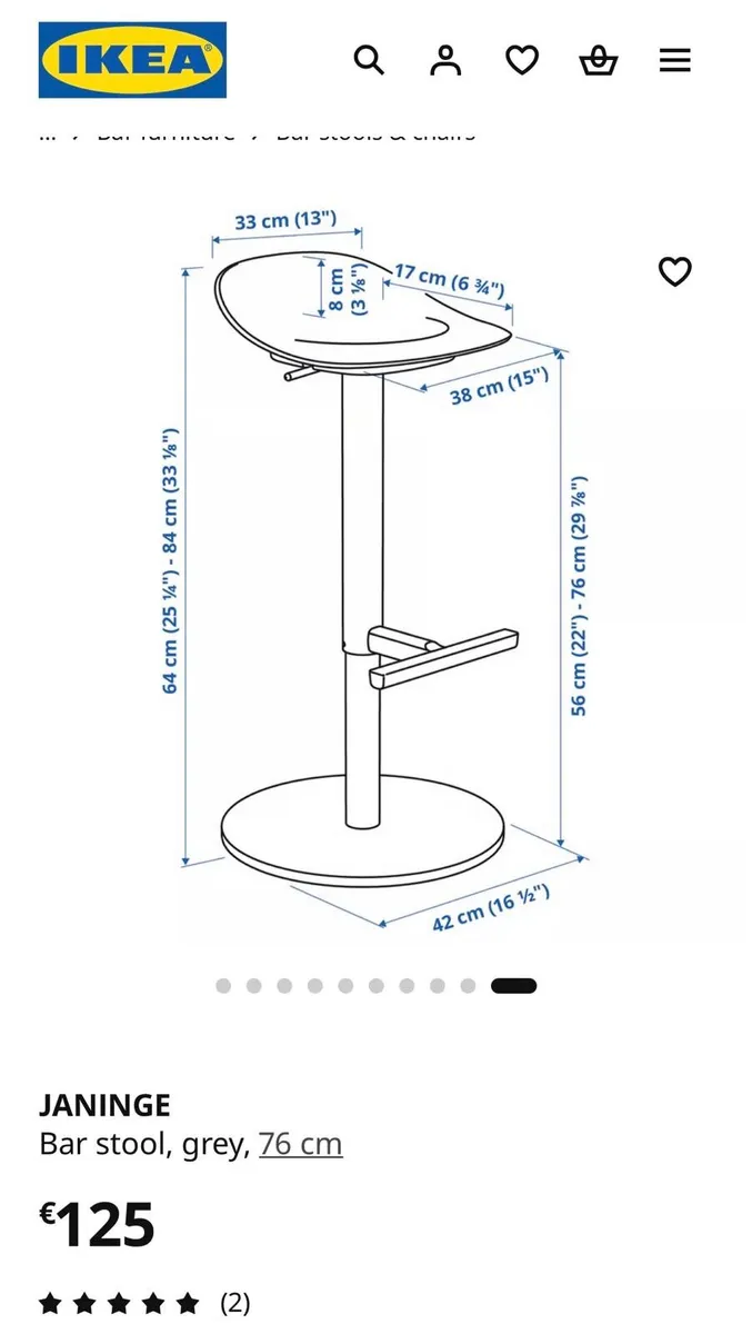 Bar/ island stools x3 - Image 2
