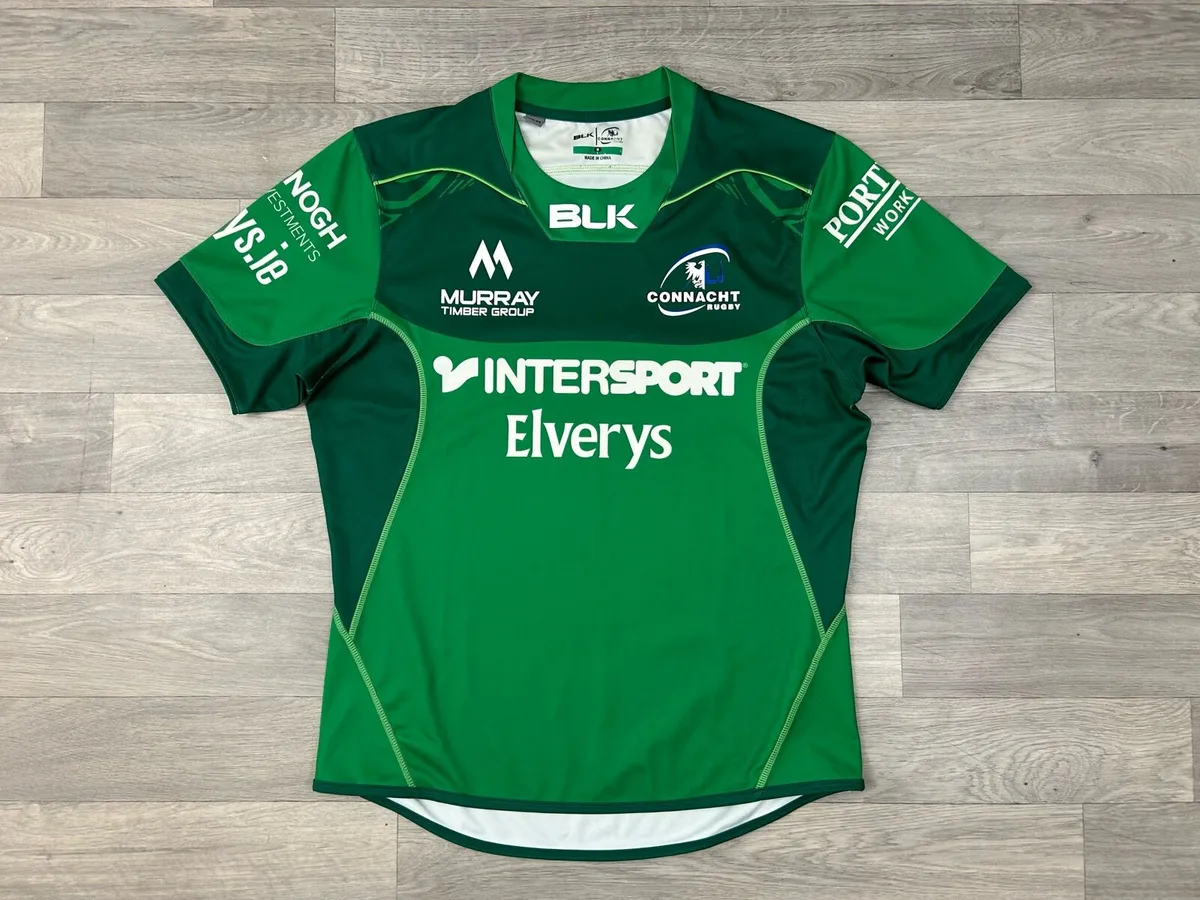 BLK Connacht Rugby Jersey Shirt Mens Large - Image 1