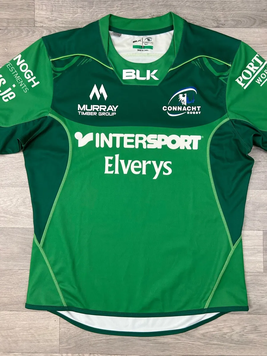 BLK Connacht Rugby Jersey Shirt Mens Large - Image 2