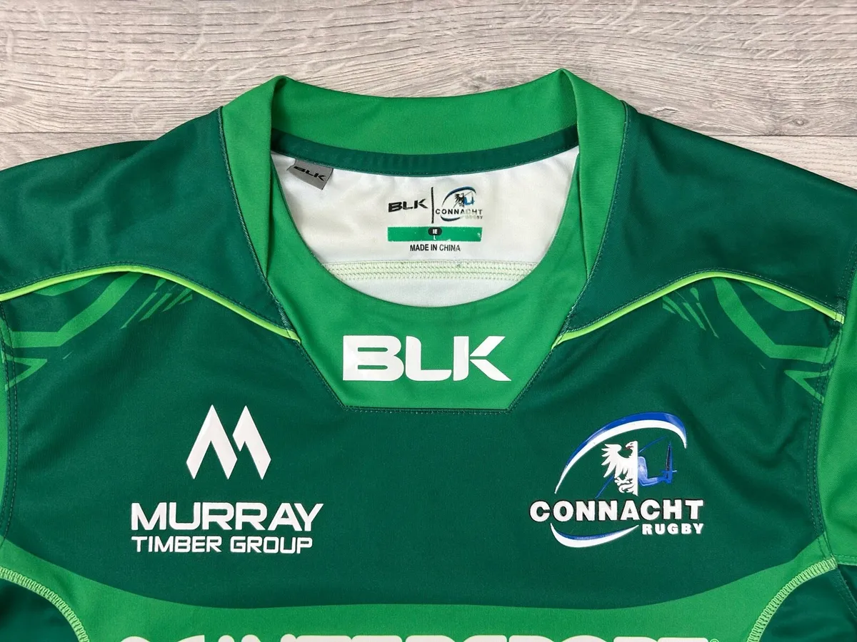 BLK Connacht Rugby Jersey Shirt Mens Large - Image 3