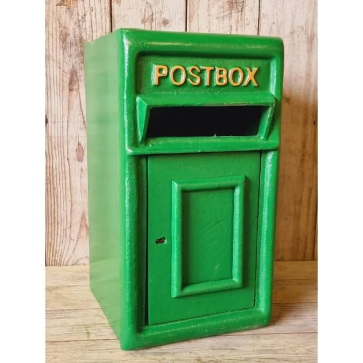 Post Box Small Cast Iron Green Insert H381 - Image 1