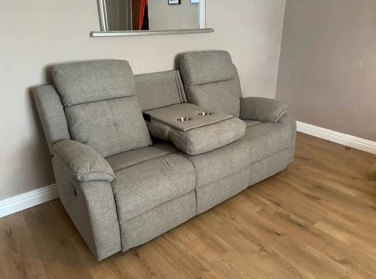 Slate grey 3+2 recliner sofa suite couch set - Image 4