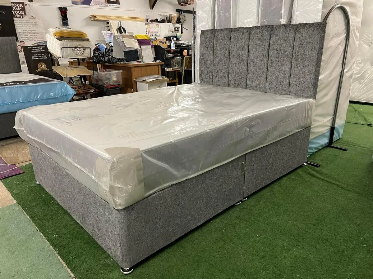 Brand new Double bed with mattress - Image 2