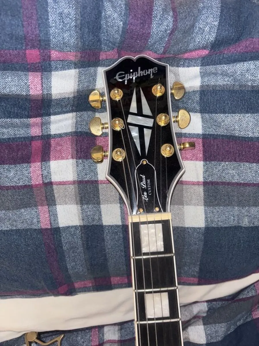 Epiphone Les paul custom. alpine white - Image 3