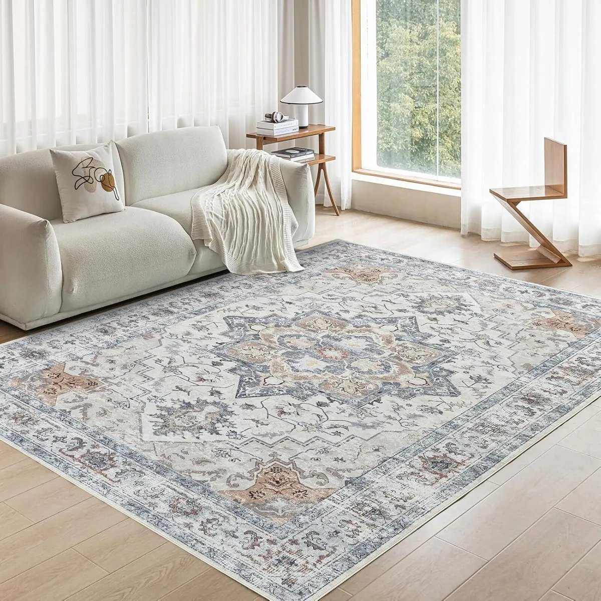 Washable Rugs for Living Room Area Bedroom Short - Image 1