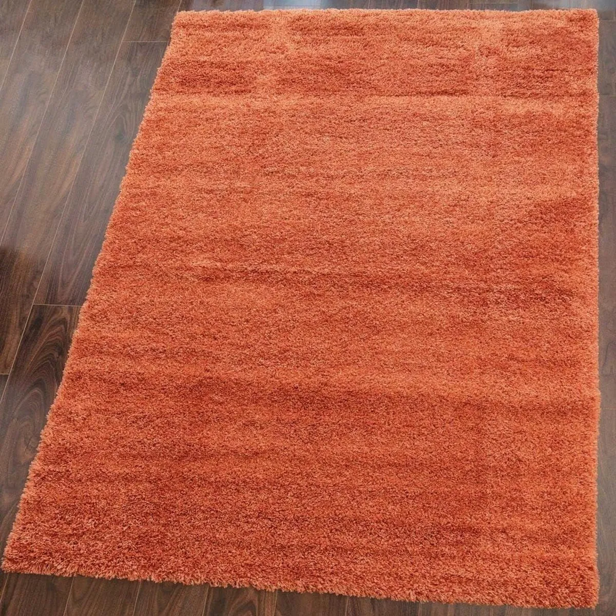 Super Soft Burnt Orange Shaggy Lounge Living Room - Image 1