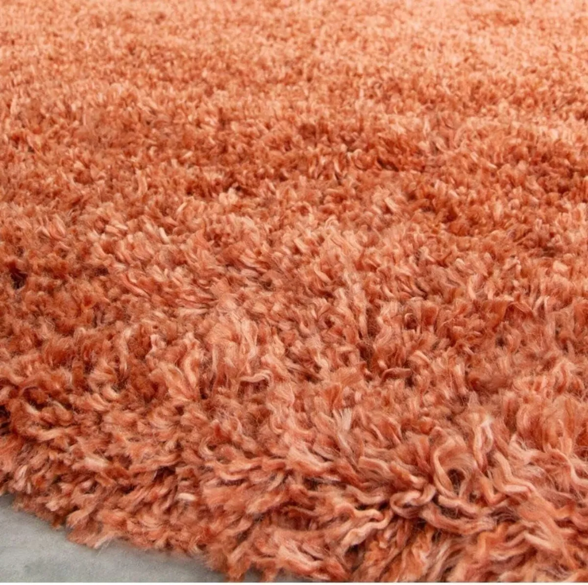 Super Soft Burnt Orange Shaggy Lounge Living Room - Image 2