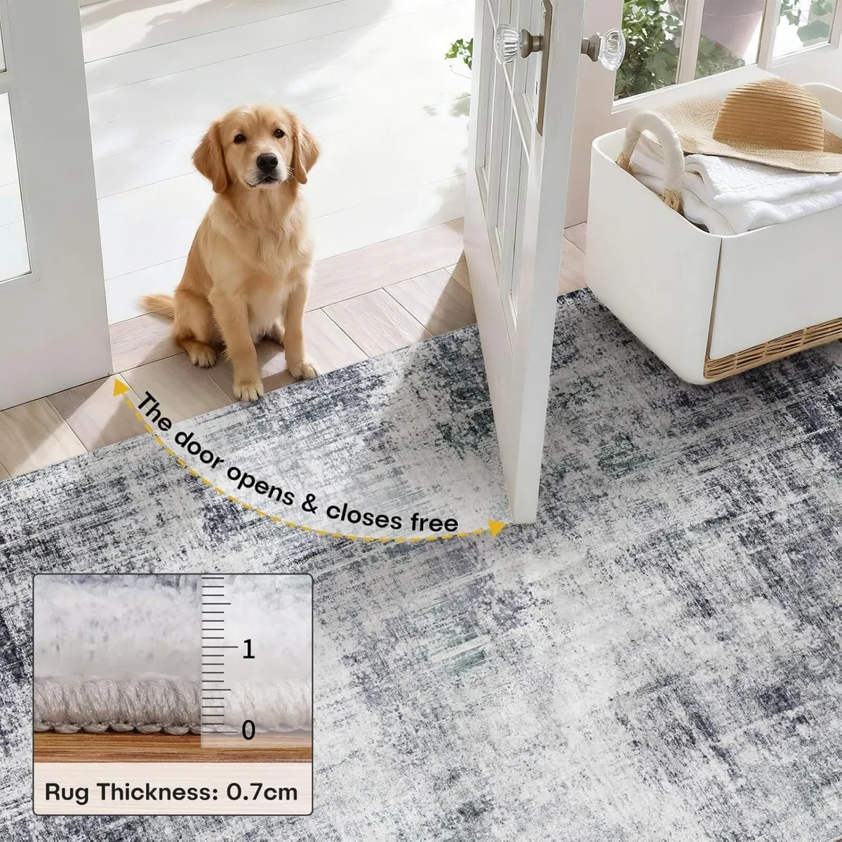 Living Room Rug 160x230 cm Large Non-Slip - Image 3