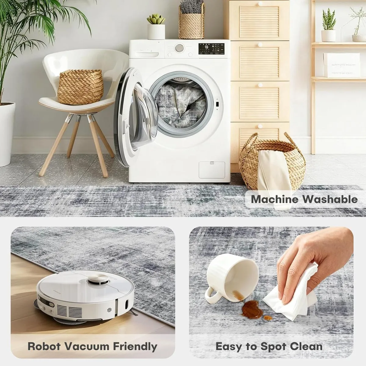 Living Room Rug 160x230 cm Large Non-Slip - Image 4