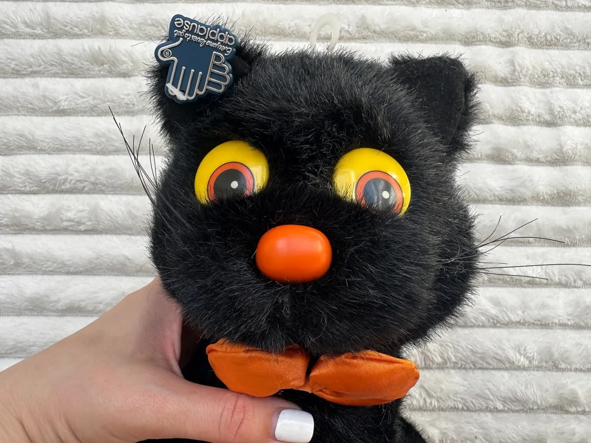 Vintage 1988 Black Cat Stuffed Animal Midnight by - Image 3