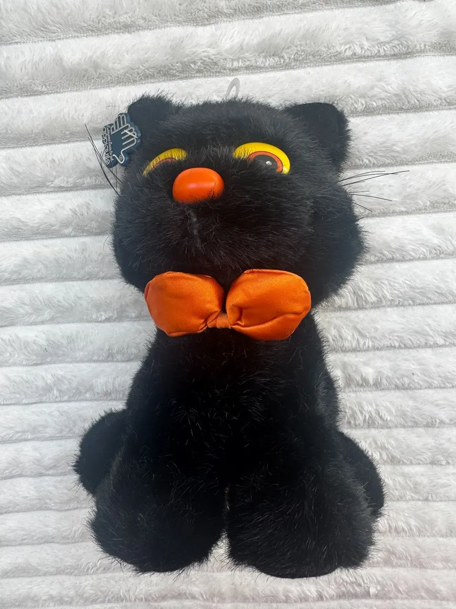 Vintage 1988 Black Cat Stuffed Animal Midnight by - Image 1