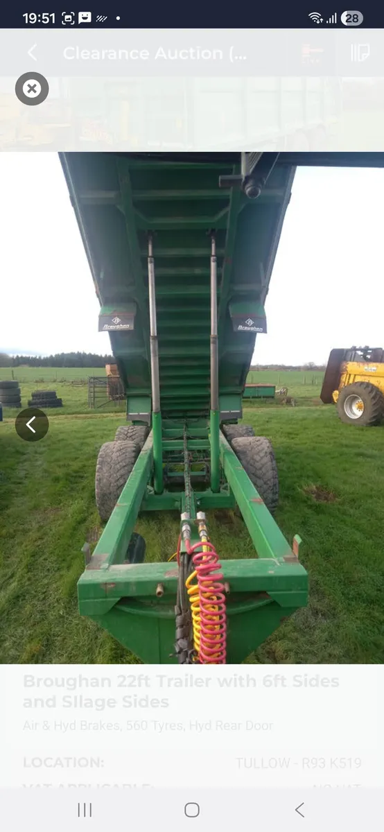Broughan silage trailer no vat - Image 3