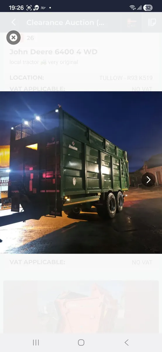 Broughan silage trailer no vat - Image 1