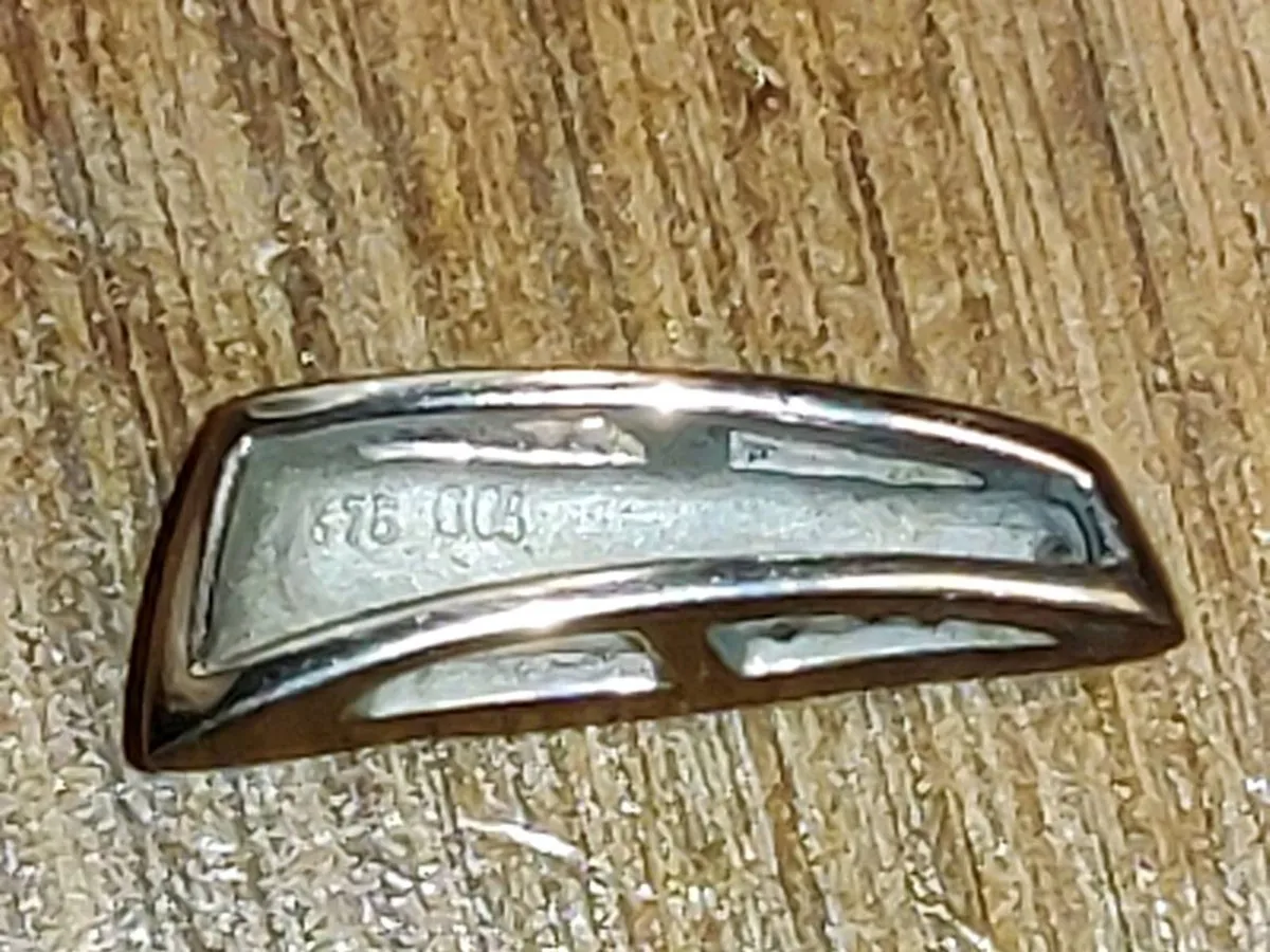 HORIZONTAL DIAMOND, 9CT WHITE Gold Unisex Pendant - Image 3