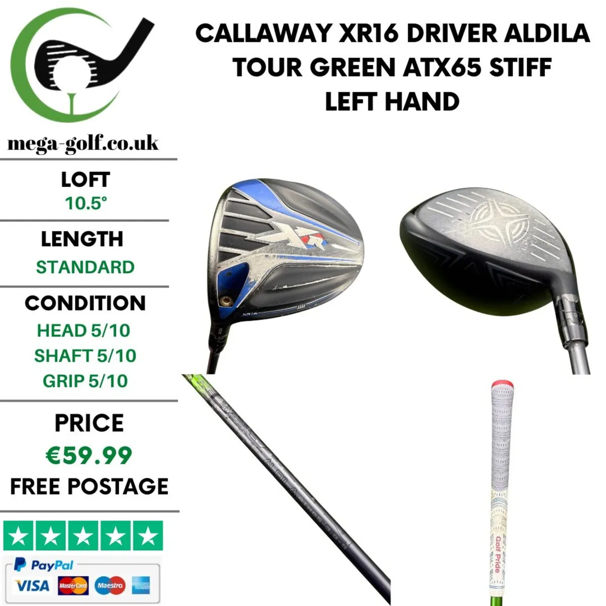 Callaway XR16 Driver / 10.5° / Stiff / Left Hand - Image 1