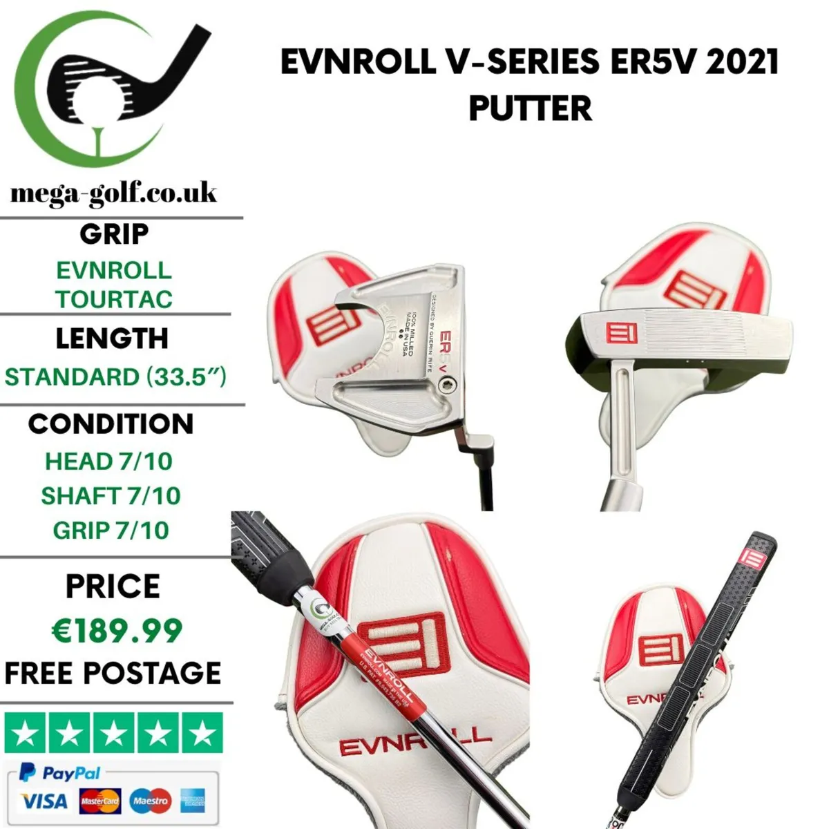 Evnroll V-Series ER5v 2021 Putter / 33.5" - Image 1