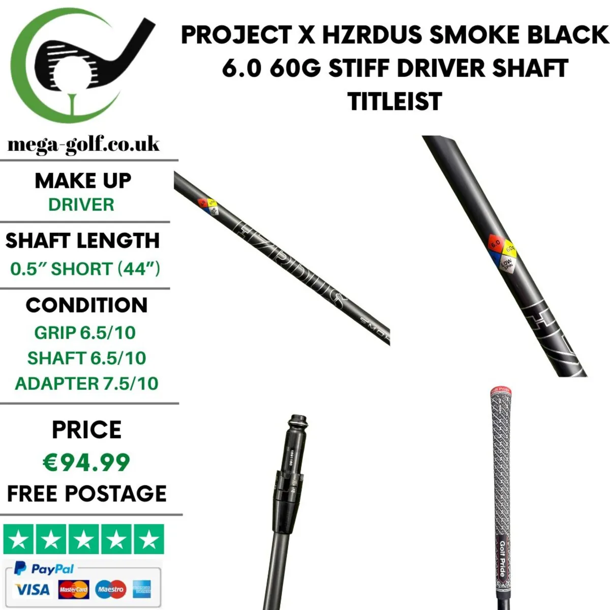 Project X Hzrdus Smoke Black 6.0 60G Stiff Driver - Image 1