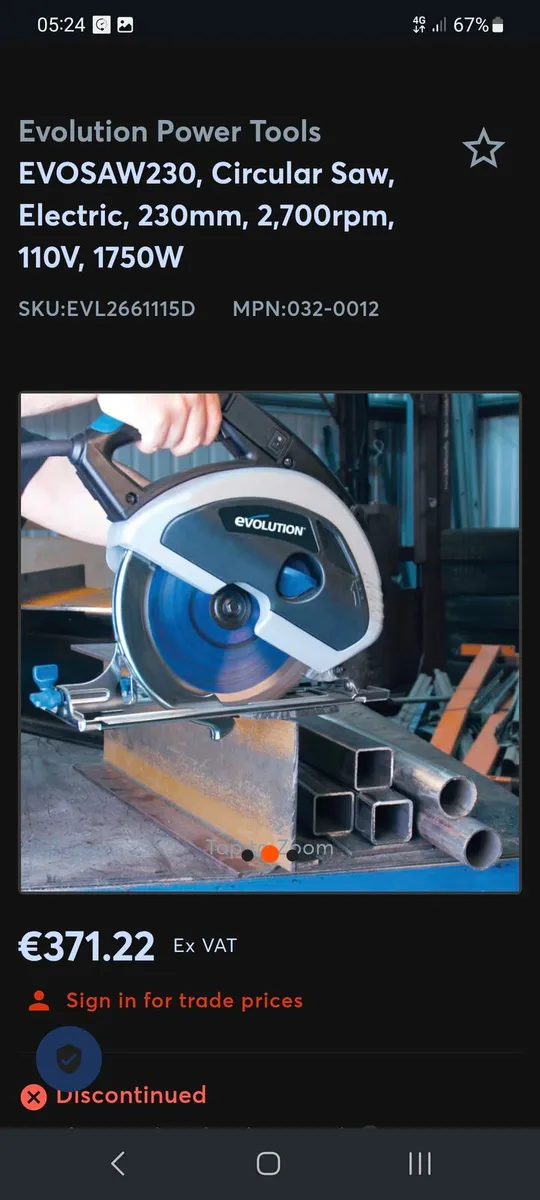 Evolution EvoSaw 230 steel cutting circular saw - Image 2