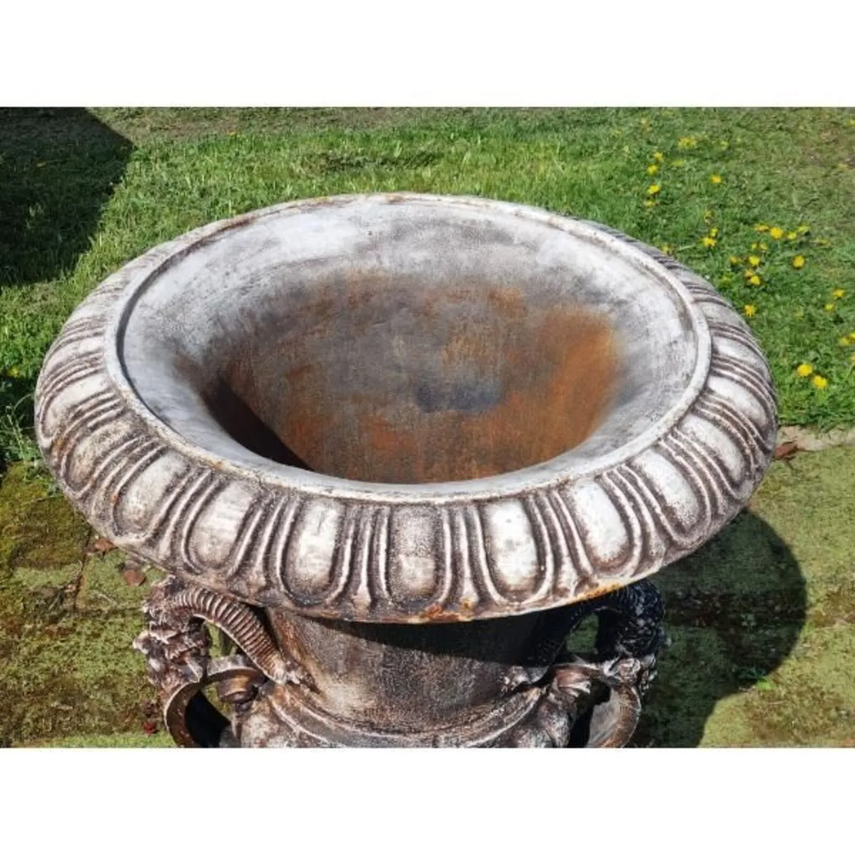 Large Urns Aged Bronze Pair H417 - Image 3