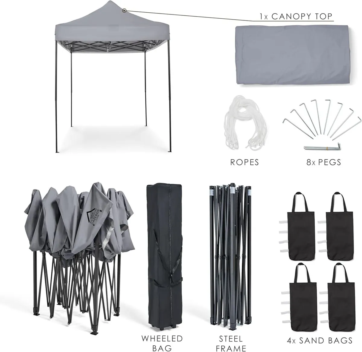 3x2m Heavy Duty Fully Waterproof Premium Pop Up - Image 4