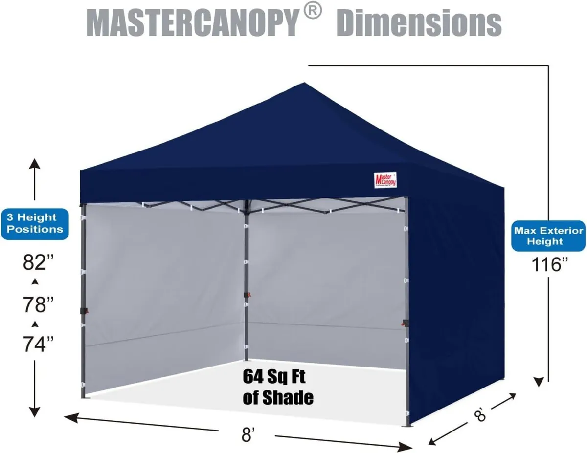 Heavy Duty Pop-up Gazebo tent with Sidewalls - Image 2