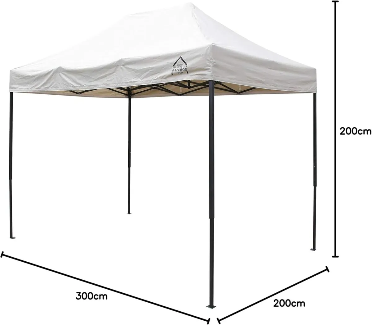 3x2m Pop Up Gazebo with 4 Side Walls Accessory - Image 2