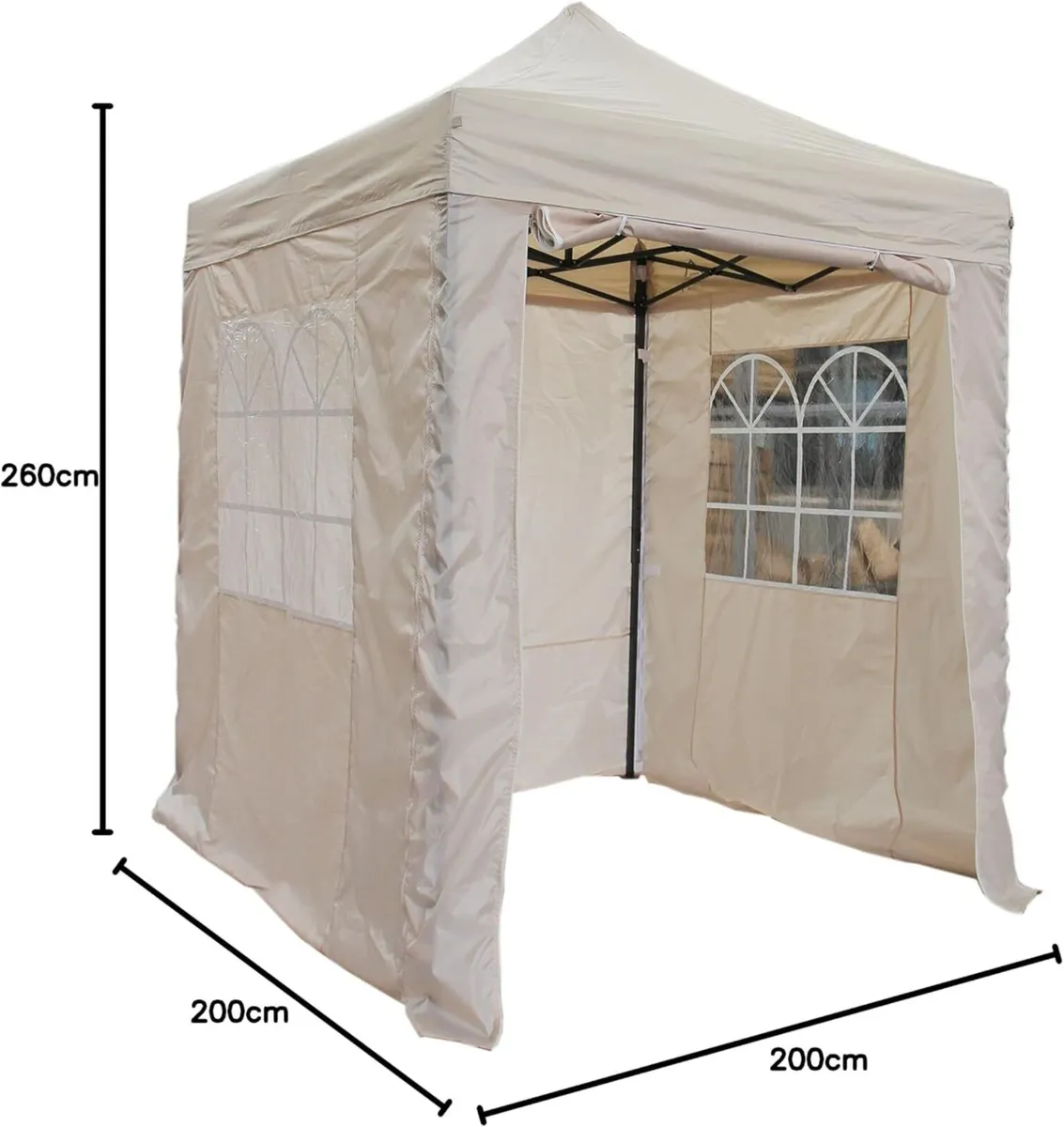 2x2 Fully Waterproof Pop up Gazebo With 4 Zip - Image 2