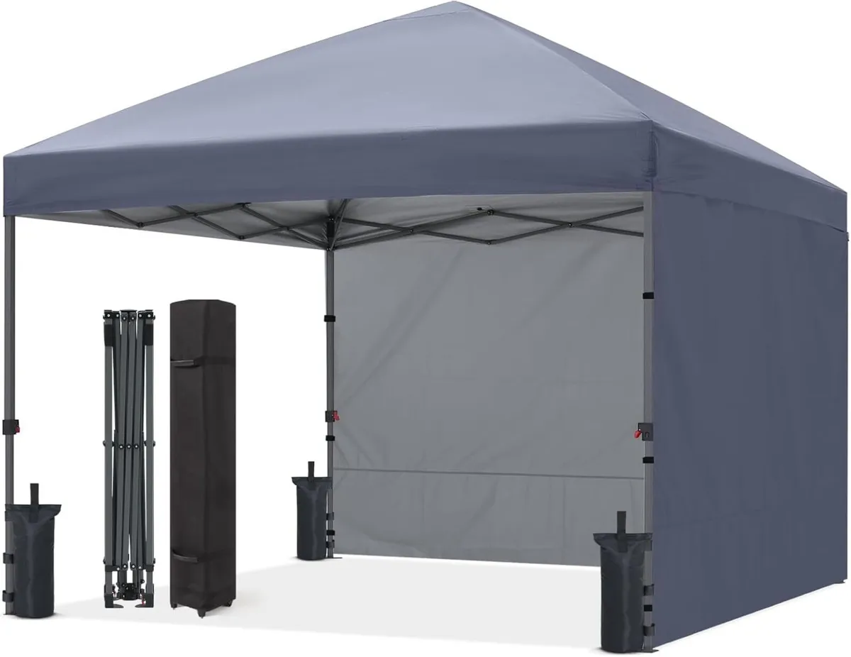 3x3M Pop up Gazebo With Two Side Panels Upgraded - Image 1