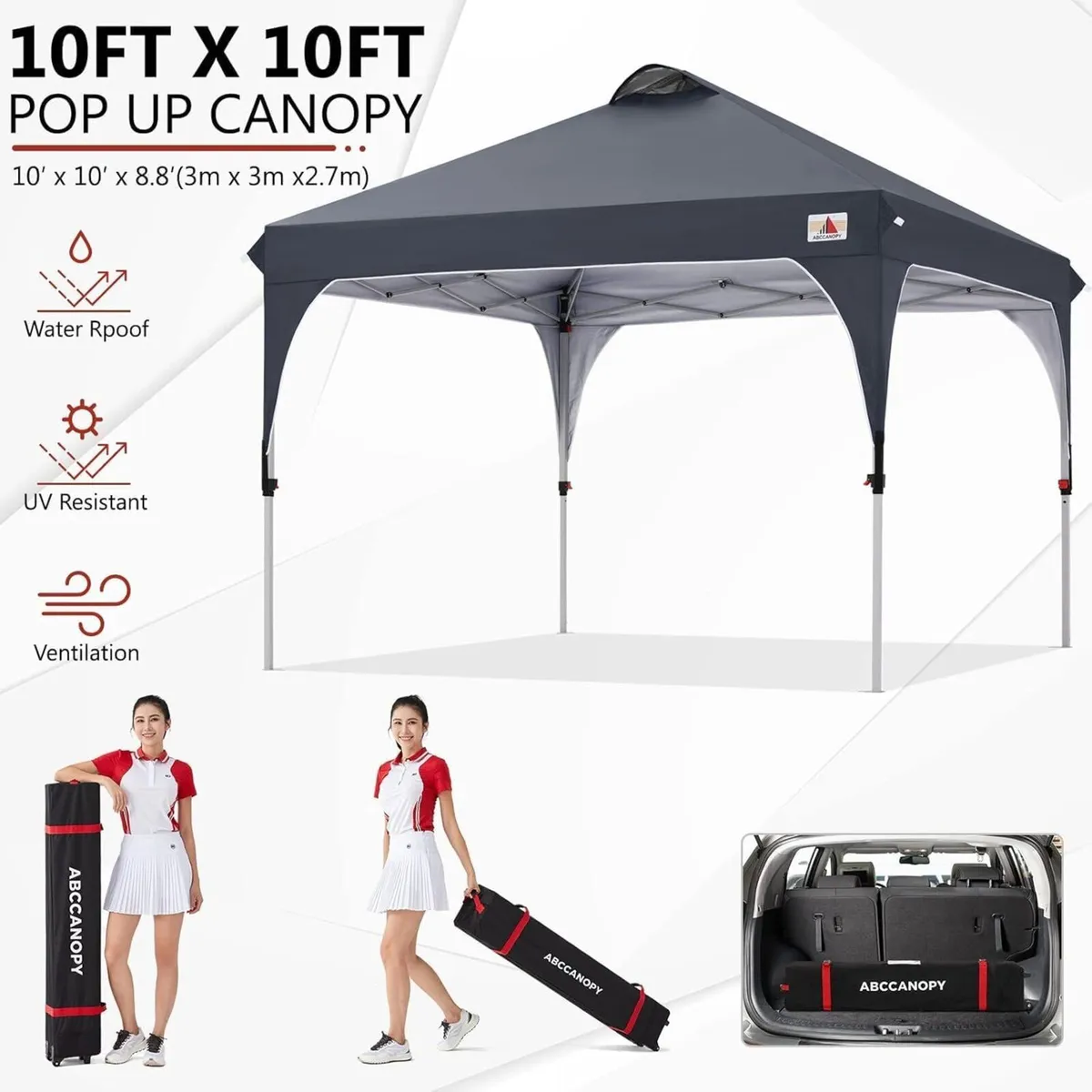 3x3M Pop Up Gazebo Commercial With Upgrade Roller - Image 3