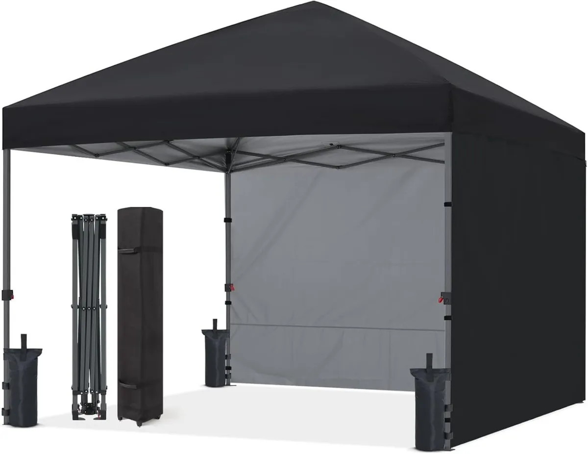 3x3M Pop up Gazebo With Two Side Panels Upgraded - Image 1
