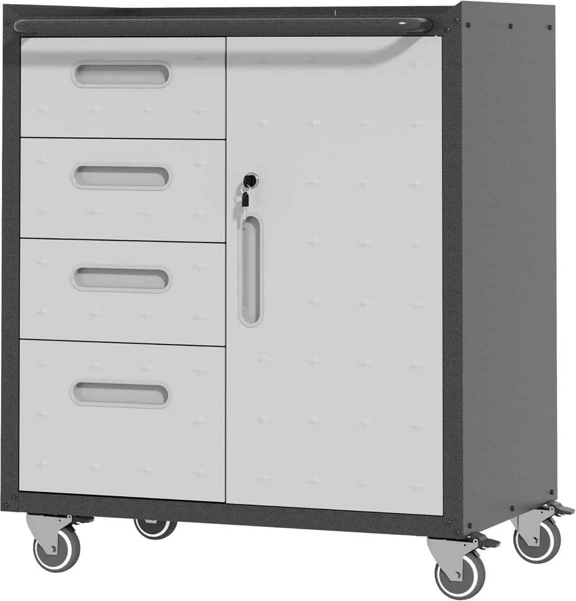 Metal Storage Cabinet with Wheels Rolling Tool - Image 1