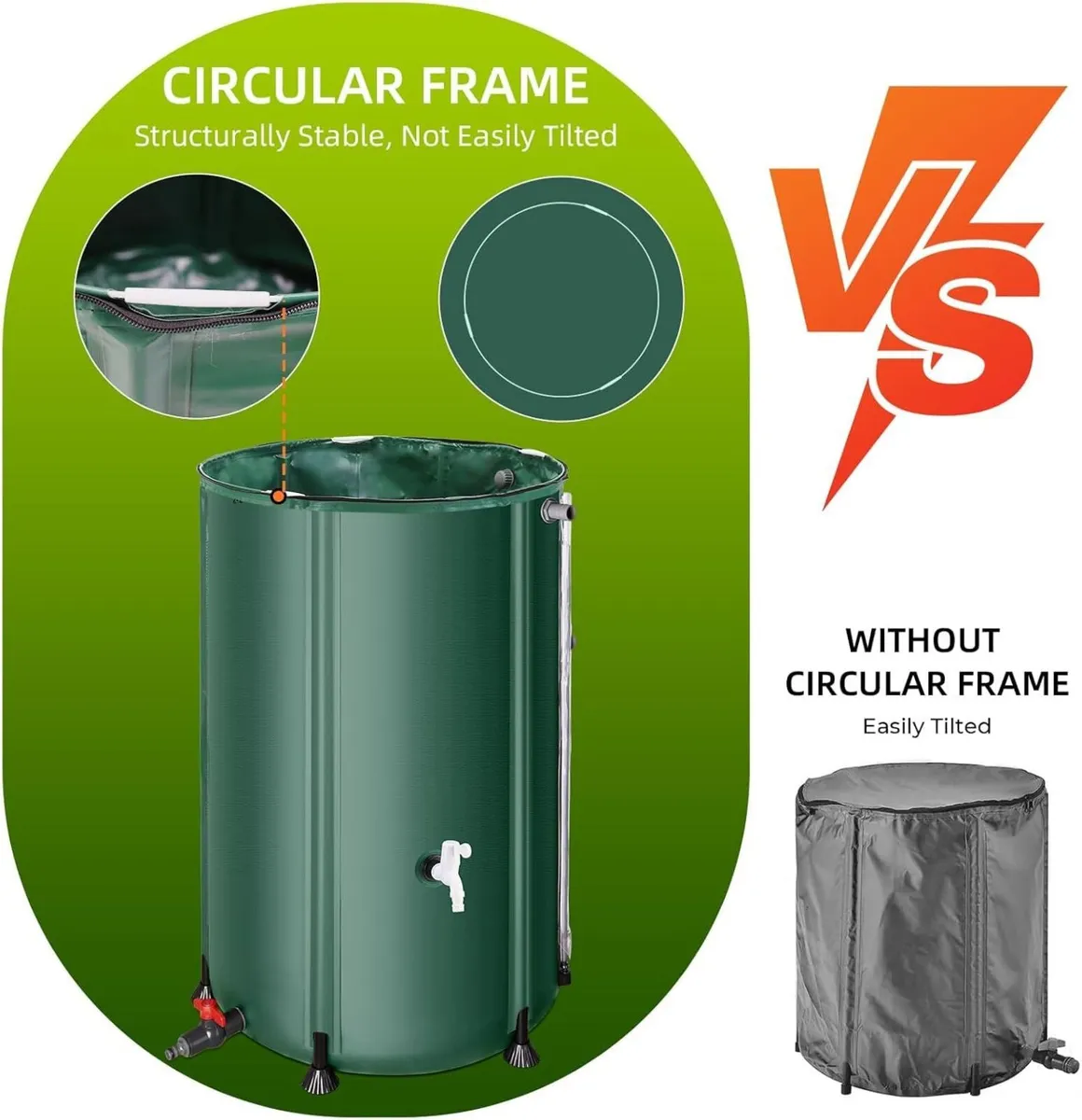 Collapsible Rain Barrel Water Collection System - - Image 3