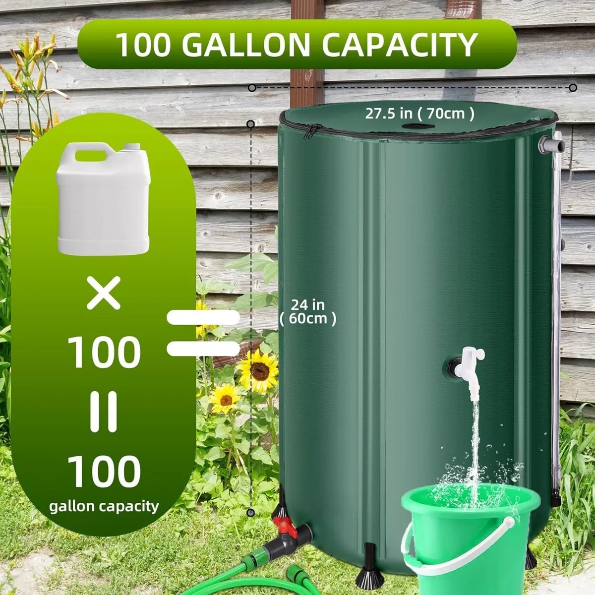 Collapsible Rain Barrel Water Collection System - - Image 4