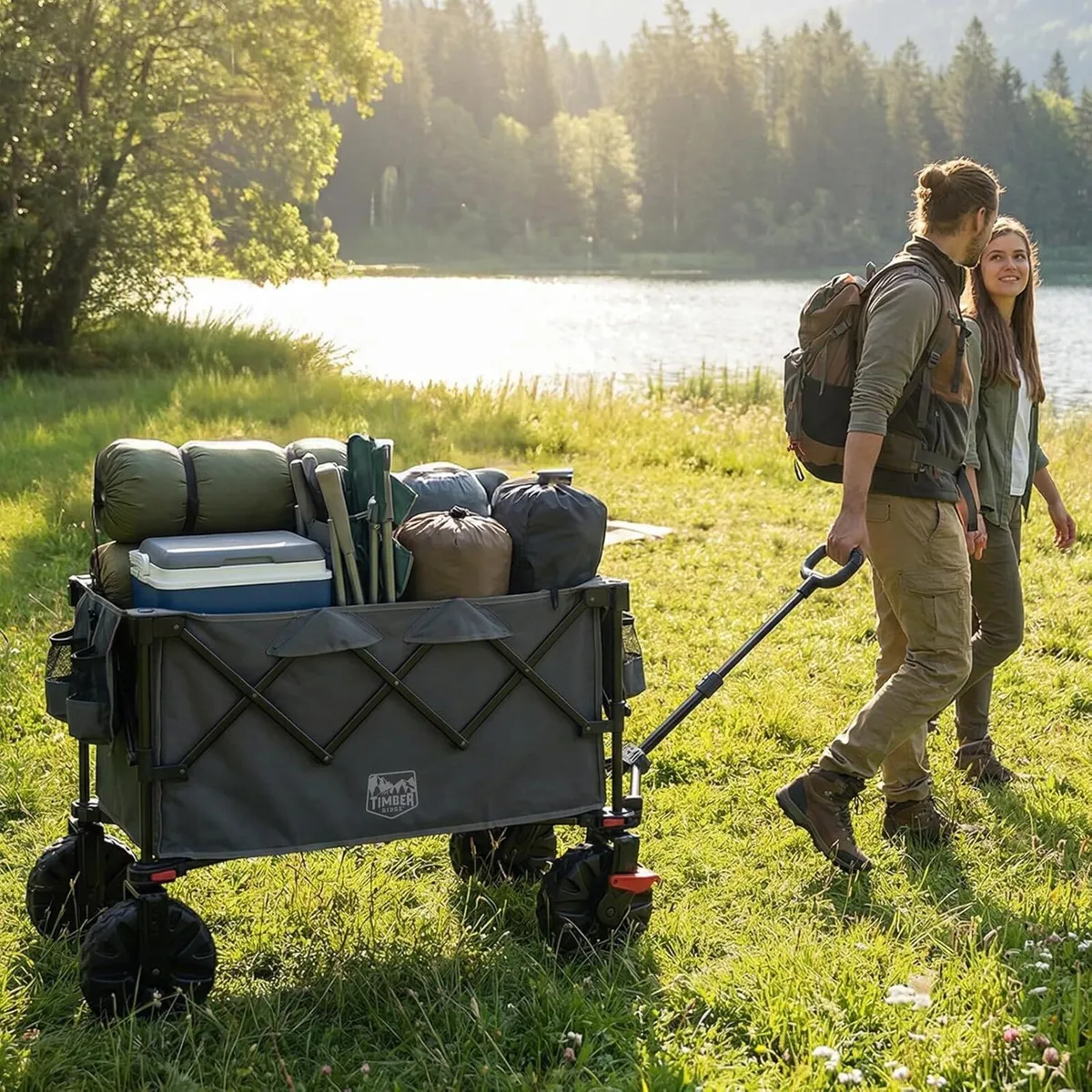 Folding Festival Trolley on Wheels 250L Foldable - Image 2