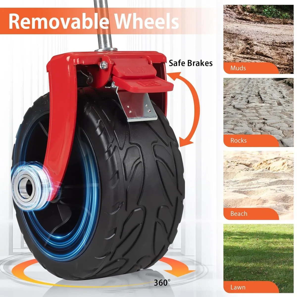 200L Festival Trolley on Wheels with Brakes - Image 4