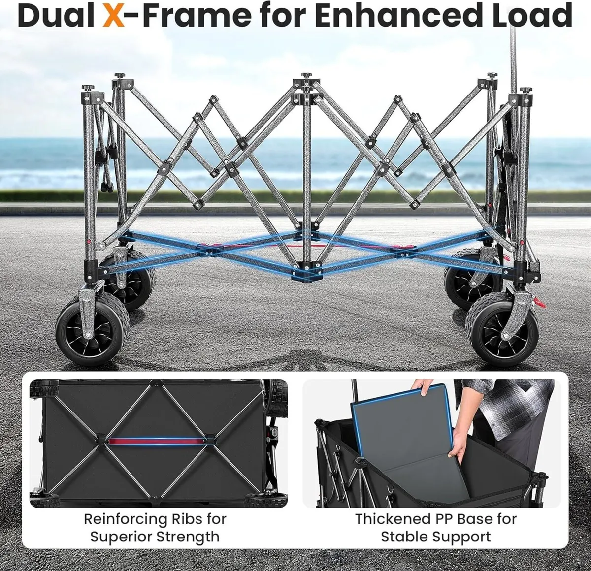 260L Festival Trolley on Wheels Large Folding - Image 4