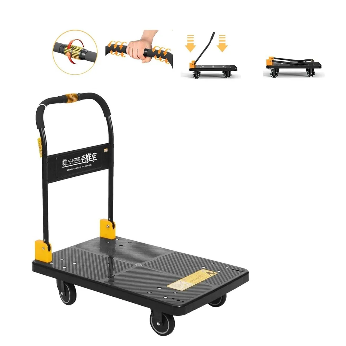 NS Heavy Duty Platform Trolley 200kg One Hand - Image 1
