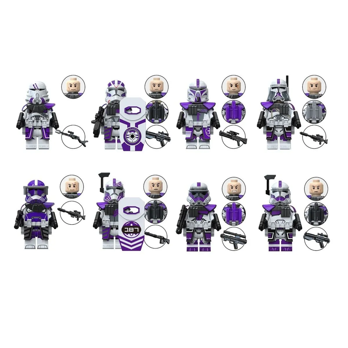 [8-Pack] 187th Clone Trooper Minifigure Bundle SW - Image 1
