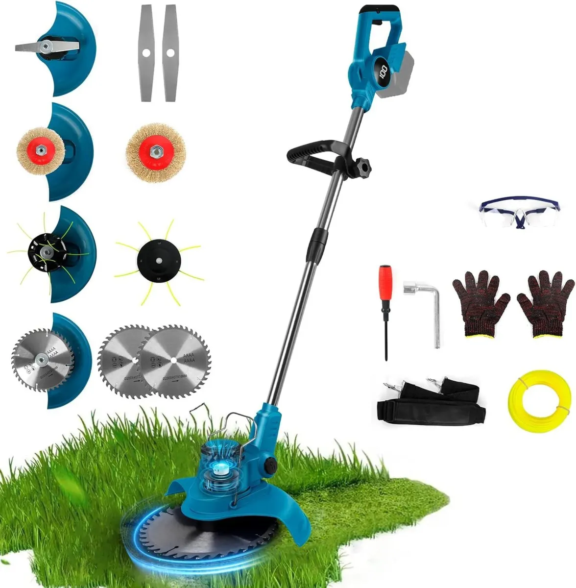Cordless Grass Trimmer Compatible with Makita 18v - Image 1